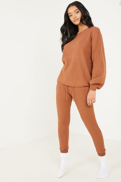 Rust Knitted Lounge set